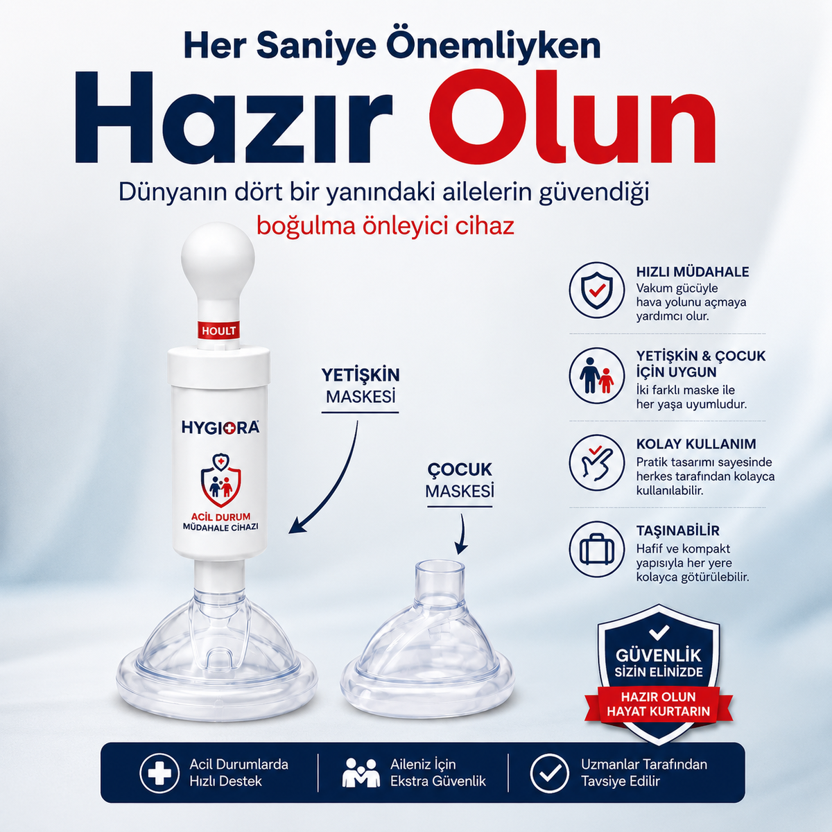 Hygiora® Acil Durum Vakumlu Müdahale Cihazı