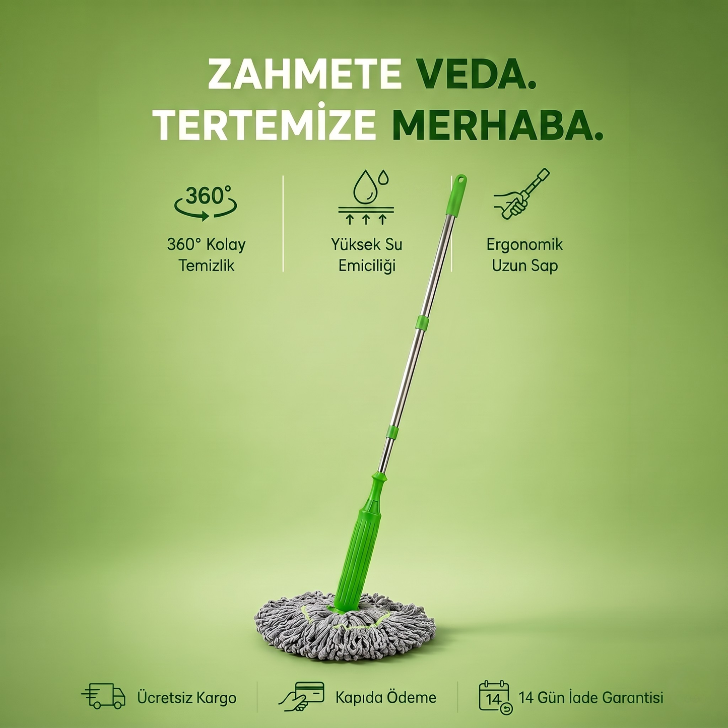 Hygiora 360° Profesyonel Mikrofiber Mop